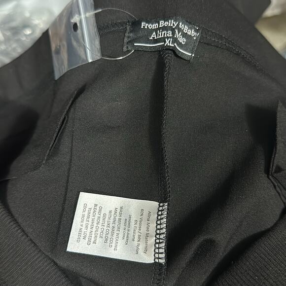 Alina Mae The Maternity Ankle Pant Black NWT Size XL - Picture 5 of 5